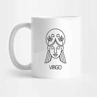 Virgo Zodiac Sign - Black Mug